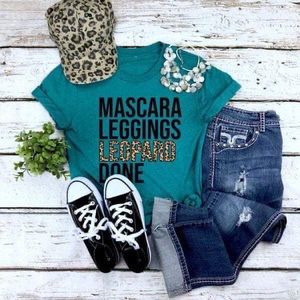 Mascara, Leggings, Leopard, Done Tee